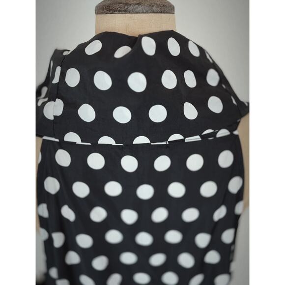 JASON / Comfy USA 2X Black and White Dress Polka Dot BOUTIQUE 2X #0083 - Picture 10 of 11